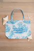 Zafu Bag azzurra in toile de Jouy ricamata a mano, borsa artigianale per trasportare il tuo zafu